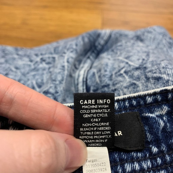 Who What Wear Denim Skirt Womens Size 2 Blue Midi Acid Wash Slit Front Pockets - Picture 6 of 8